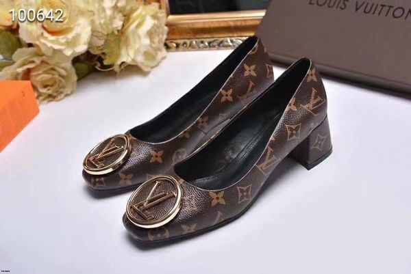 

19ss 2019 autumn winter leather pumps med square heel pointed toe shoes slip on daily casual office pumps shoes, Black