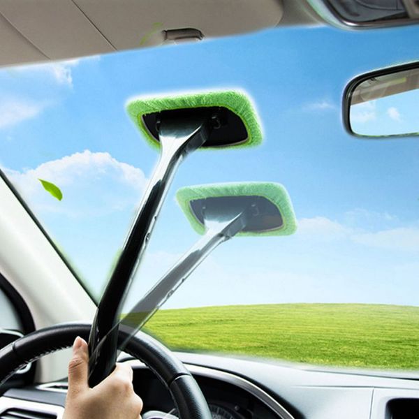 

window brush microfiber windshield wiper cleaner cleaning brush with cloth pad car auto cleaner cleaning tool