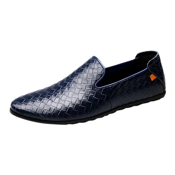 

kancoold men's dress shoes fashion solid pointed toe shoes men vintage slip-on lazy casual men leather 1212, Black