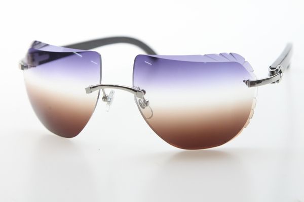 

original sunglasses rimless carved wholesale sunglasses flower horn new black new 8200763 pilot buffalo rimless driving uv400 sunglasse ajtl, Slivery;brown