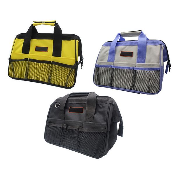 

1pc multifunction nylon canvas waterproof tool bags portable double oxford cloth storage bag close wide mouth 2019 new