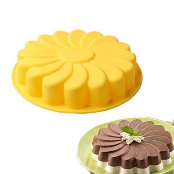 

new silicone cake mold round shape cake molds happy birthday letter mould for cakes baking tools pan microwave oven