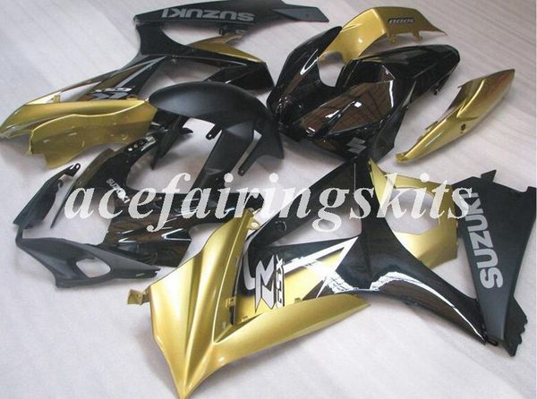 

4 gifts new abs motorcycle full fairings set fit for suzuki gsx-r1000 k7 2007 2008 07 08 bodywork set custom gold