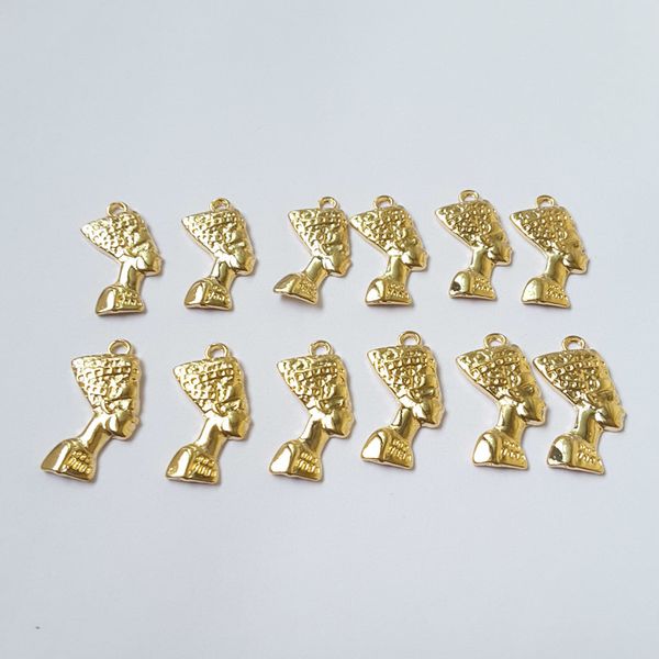 

12pcs/lot nefertiti egyptian necklace pendant charm factory direct manufacturing alloy ecofriendly jewelry diy pendant wholesale, Silver