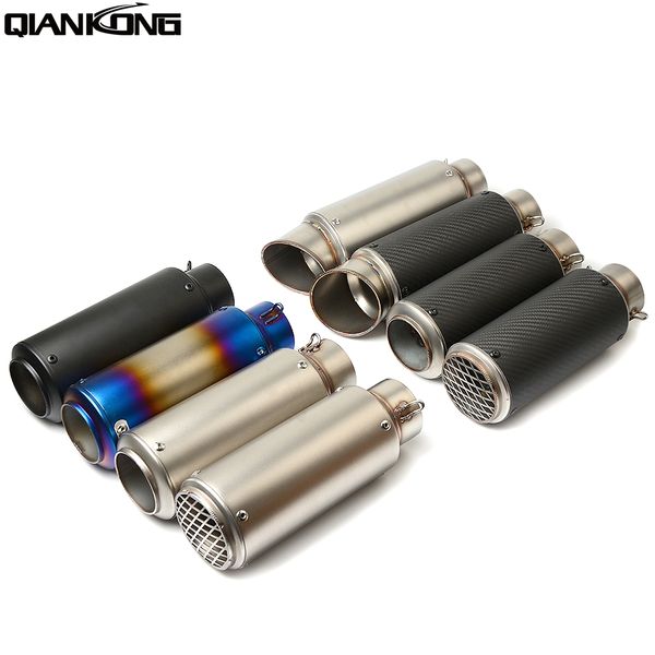 

lser mark motorcycle modified muffler carbon fiber exhaust pipe for yamaha 2017 benelli trk benelli q.j tnt 25 2018 2016
