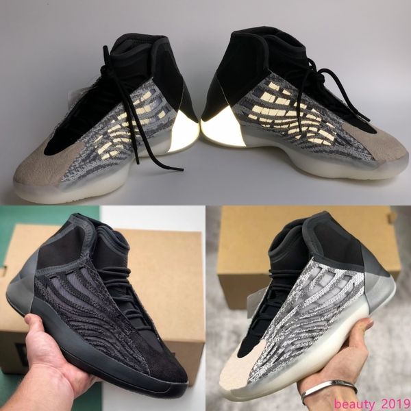 

с высоким качеством kanye west quantum triple black дизайнерские баскетбольные туфли 3m светоотражающие статические kanye мужчины женщины кр