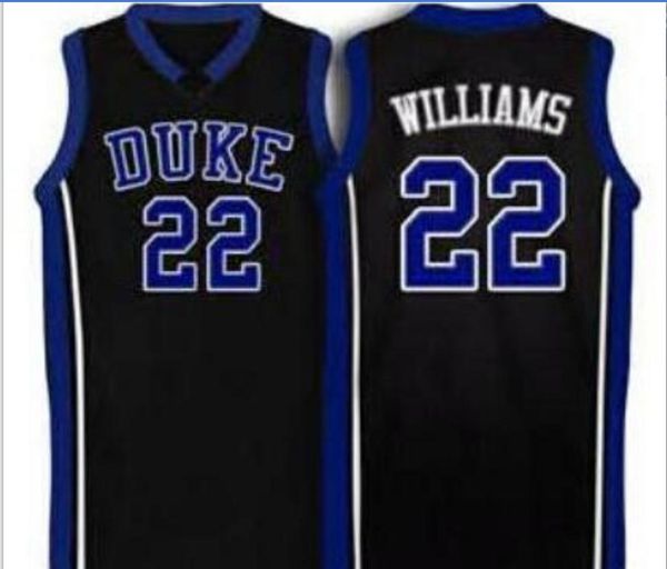 

custom men youth women vintage rare #22 jason williams duke blue devils basketball jersey size s-6xl or custom any name or number jersey, Black