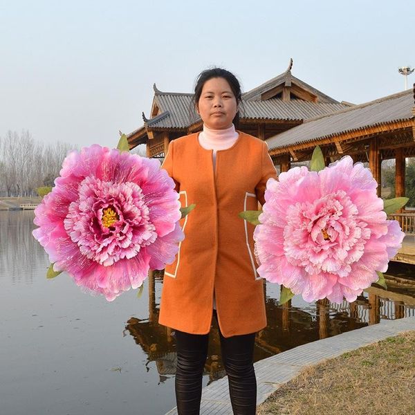 

handmade peony flowers umbrella resuable eco friendly wedding ornaments for kids and women dance performance props fashion 23rc4 x9