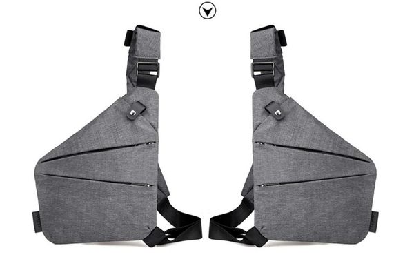 

3pcs/lot men's chest bag casual canvas phone pocket messenger sports multi-function men shoulder handbag personal shoulder anti-theft b