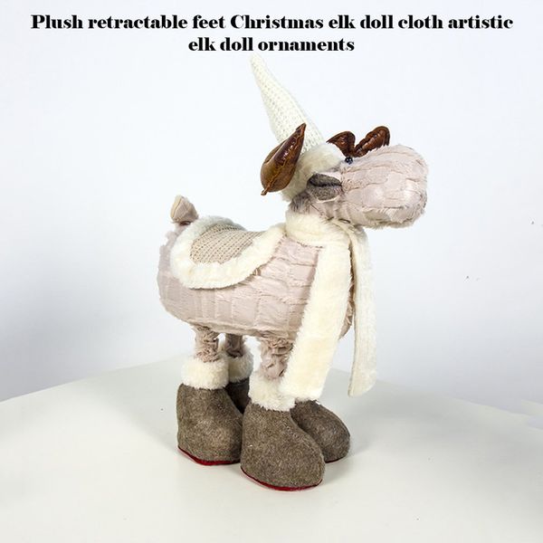 

christmas ornaments plush retractable feet christmas elk doll cloth artistic elk doll ornaments sd216