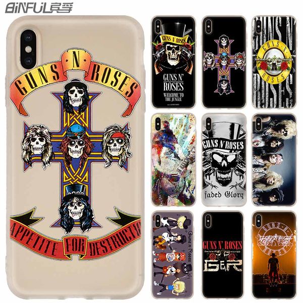 

poster guns n roses phone cases luxury silicone soft cover for iphone xi r 2019 x xs max xr 6 6s 7 8 plus 5 4s se coque