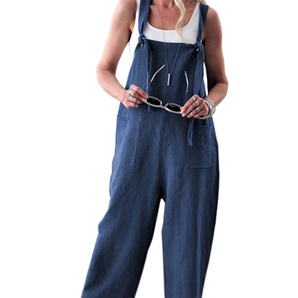 

Fashion Women Dungarees Pure Colour Harem Strap Pant Loose Straight Jumpsuit Baggy Trousers Overalls