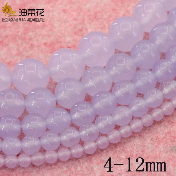 

natural stone 4-12mm purple jade round loose beads diy accessories making women girls gifts christmas wedding necklace bracelet wholesale pr, Green;white