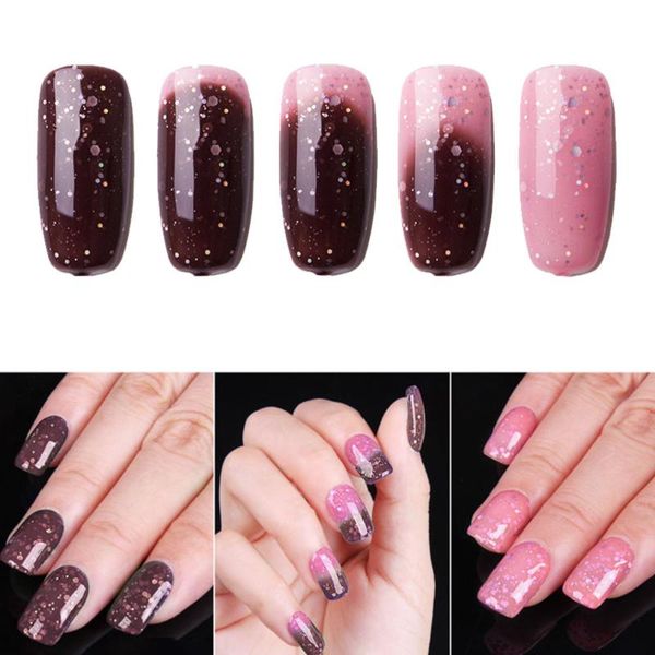 

nail gel temperature change color mood changing polish soak off uv lasting gradient nails kou dan potherapy, Red;pink