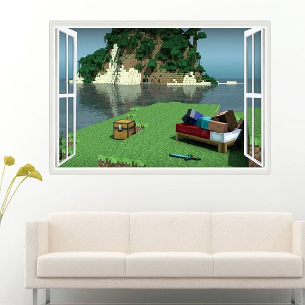 

seaside battlefield wall sticker in game decor for home decoration
