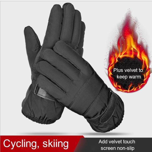 

snowboard ski gloves for men warm thick waterproof windproof riding motorcycle gloves touch screen thermal for women 645
