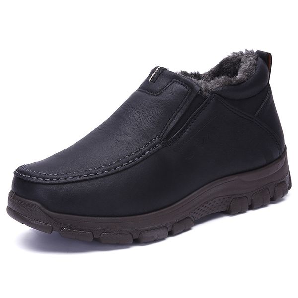 

нова мђжка обђв зима епла кожа меом нег boots даие мђжин комоѬне п, Black