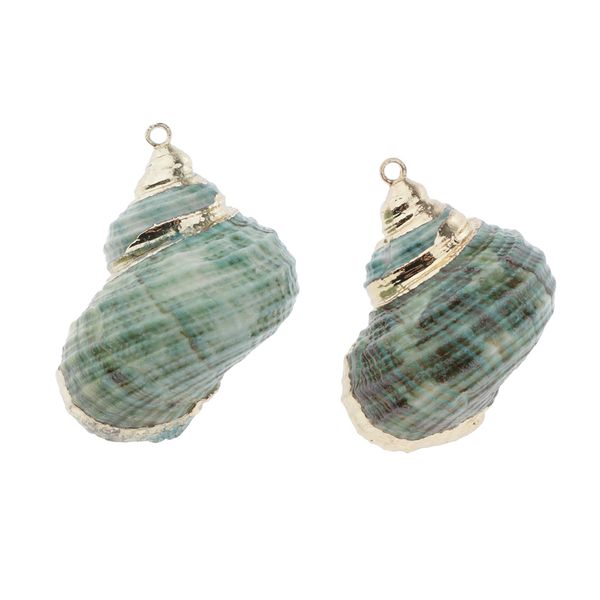 

1 pair multi colorful sea snail hangings diy jewelry pendants necklace craft