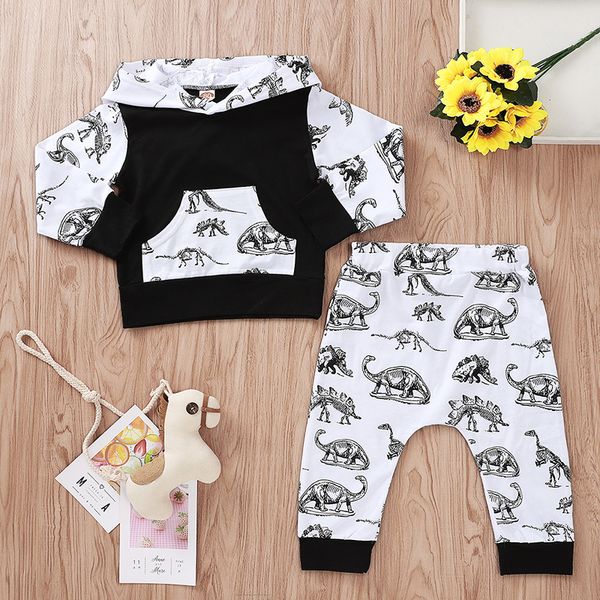 

малик оен одежда динозавѬ наѬд оп и бѬки  длиннм Ѭђкавом  капоном оп, White