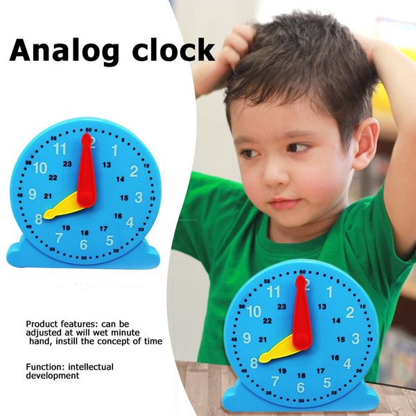 

kids analog clock toy hands adjustable time learning children early education jigsaw puzzle toy gifts
