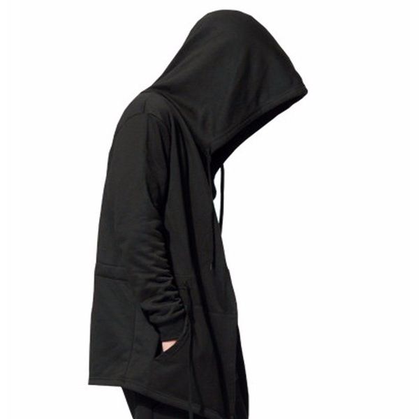 

jamickiki brand men's black gray cloak hooded hoodies male streetwear hip hop full sleeves hoodies men women xxxl w98
