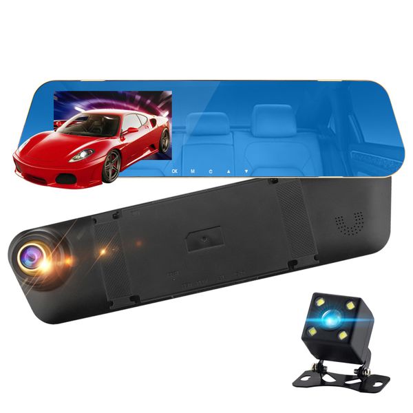 

4.3 inch car 1080p hd dvr camera camera rear view mirror dual dual recording driving recorder
