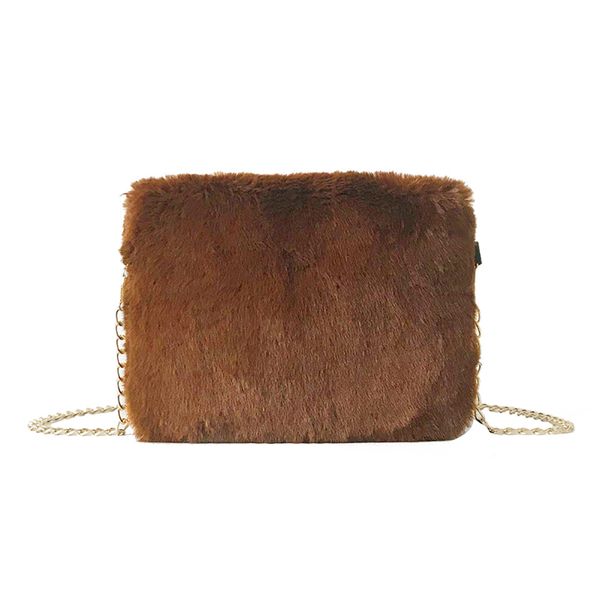 

sleeper #501 2018 women small bag versatile slung shoulder fashion chain fur bag solid color plush chain bags ing