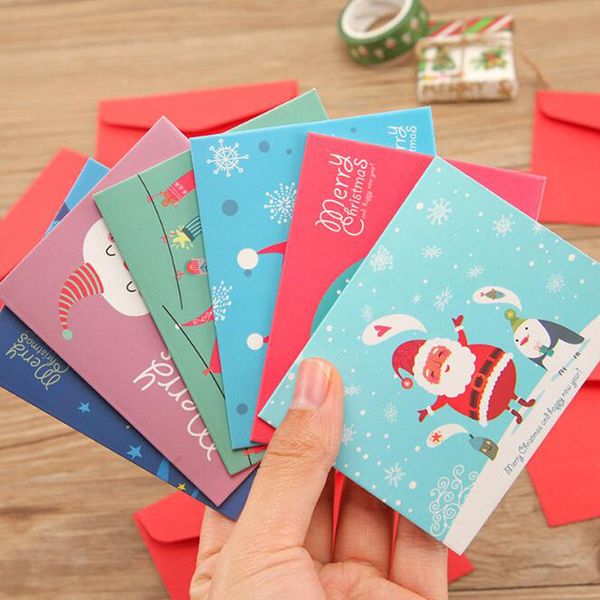 

merry christmas series greeting card message holiday greeting card christmas with envelope creative cartoon thank you