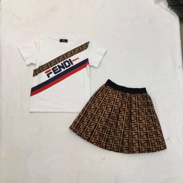 

New 2019 kid girl 2pc et jumper top t hirt ruffle kirt baby girl fa hion ummer whole ale clothe