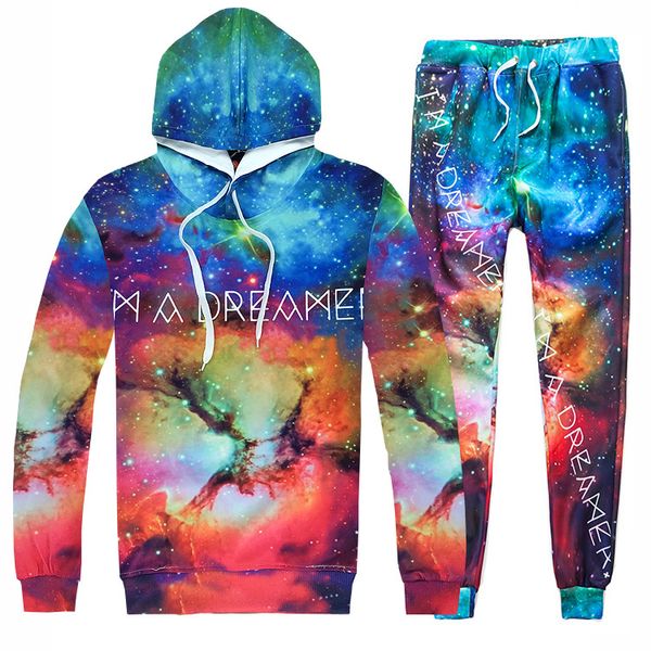 

3D Designer Tracksuits 2 Pcs Set Sweatshirt with Pants Men Long Sleeve Tracksuits Plus Size S-2XL