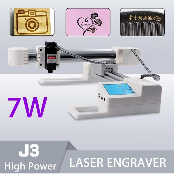 

3w/7w usb offline laser engraver diy logo mark printer big power cnc laser carving engraving machine 15.5x17.5cm carving area