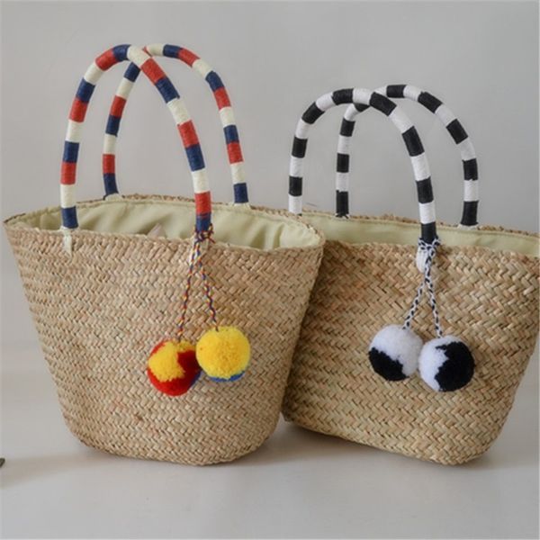 

holiday wind and grass bags, beach bags, rattan women's environmental protection shopping bags