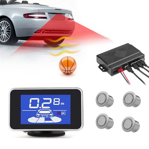 

a03 car reverse backup system parking sensor system with 4 parking sensors ultra slim lcd blue screen display