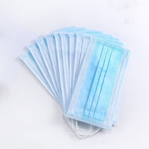 

50pcs disposable face masks 3 layers dustproof waterproof mask facial protective cover masks set anti-dust mask