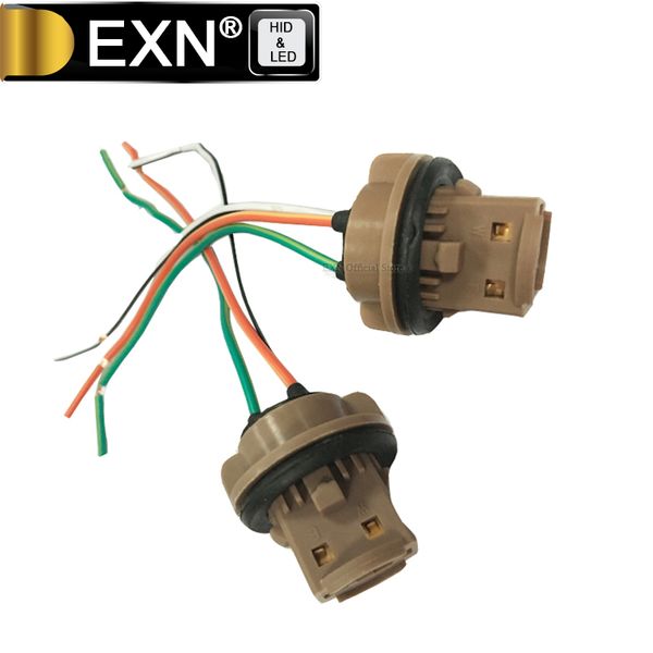 

7443 auto led headlight fog brake turn signal light bulb socket holder replacement connector wire harness 7443 led cable