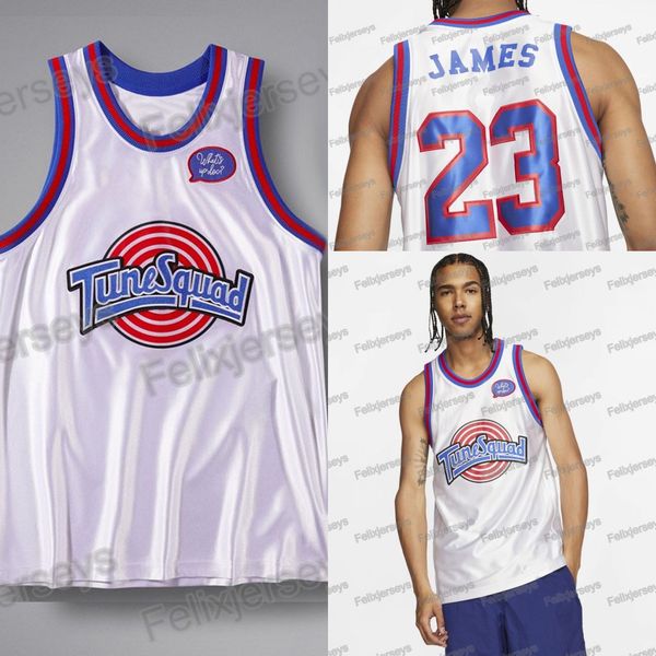 

2021 space jam 2 jersey movie tune squad looney daffy duck bill murray lola bugs bunny taz tweety michael james curry basketball jersey, Black