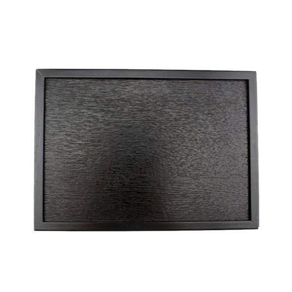 

wooden serving tray dishes plate- black, 40x28x3cm