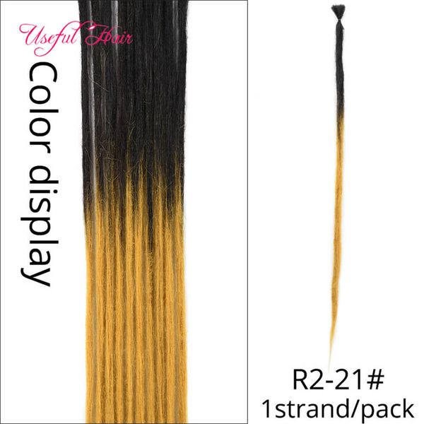 

20 inch handmade hair extensions dreadlocks synthetic crochet braid hair extension for men and women hip hop hairstyle 1 root 2020 fashion, Black
