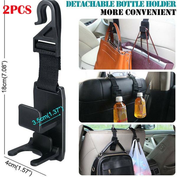 

2pcs auto car vehicle seat back bag coat hook headrest hanger multifunctional
