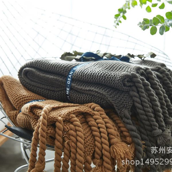 

nordic твердого белья одеяла бахромы диван декоративного трикотажа