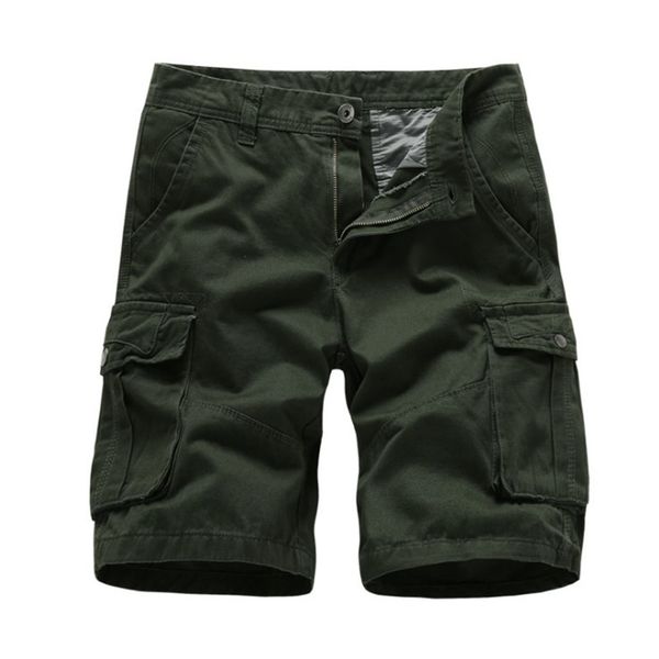 

mens cargo shorts summer cotton camouflage shorts men loose multi-pocket homme casual bermuda short pants, White;black