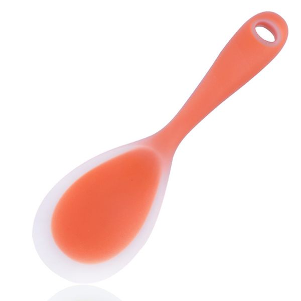 

1pc silicone non-stick paddle cooking supplies rice server sushi rice spatula heat resistant soft kitchen tool rice spoon