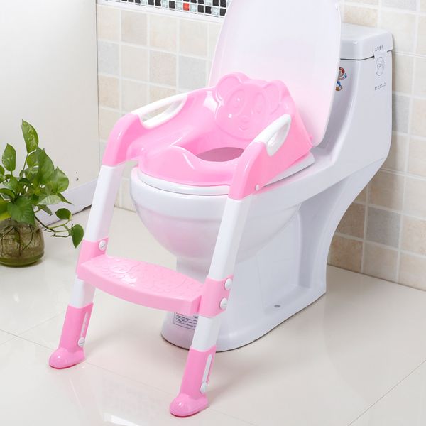 

Portable Baby Potty Training Seat Children's Potty Baby Toilet Seat With Adjustable Ladder Infant Toilet Training Folding Seat