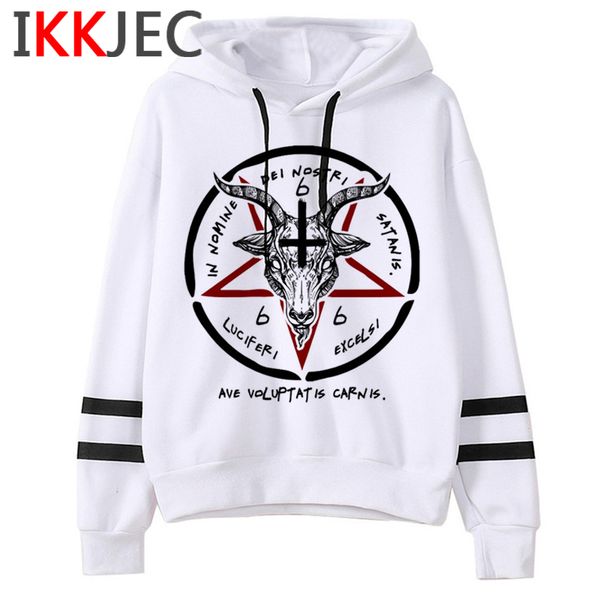 

satan lucifer demon death scary evil hoodies men/women satanism grim reaper baphomet sweatshirt hip hop horror hoody male/female, Black