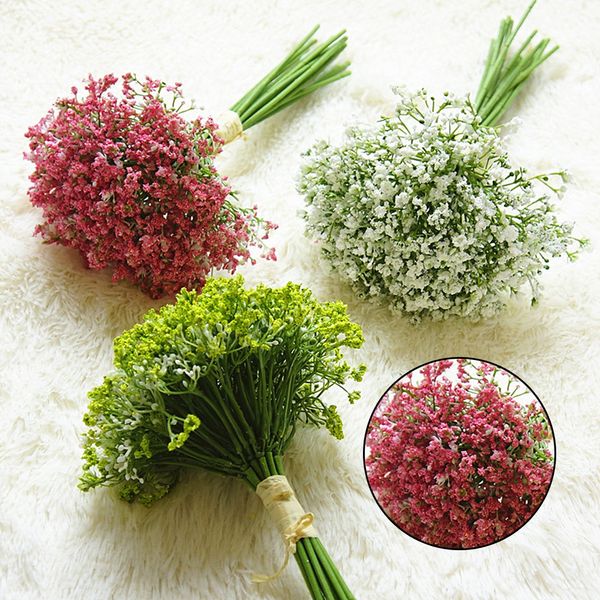 

new 16pcs/set artificial flowers fake gypsophila bouquets floral arrangement diy wedding xmas party home garden decoration