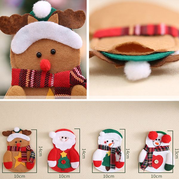 

20#christmas decorations snowman kitchen tableware holder bag party gift xmas ornament christmas decorations for home table