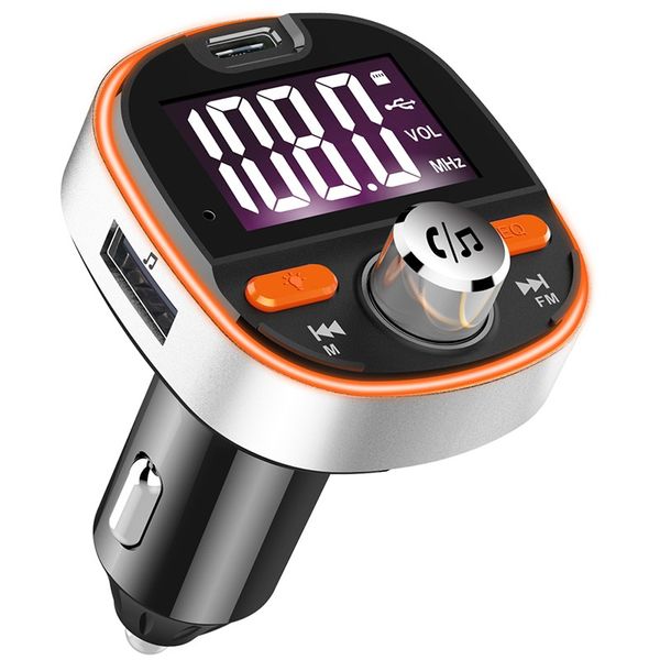 

1.4" fm-передатчик автомобиля bluetooth 5.0 mp3-плеер жк-экран pd3.0 быстрая зарядка dsp handsfree tf карта u диск аудиоадаптером