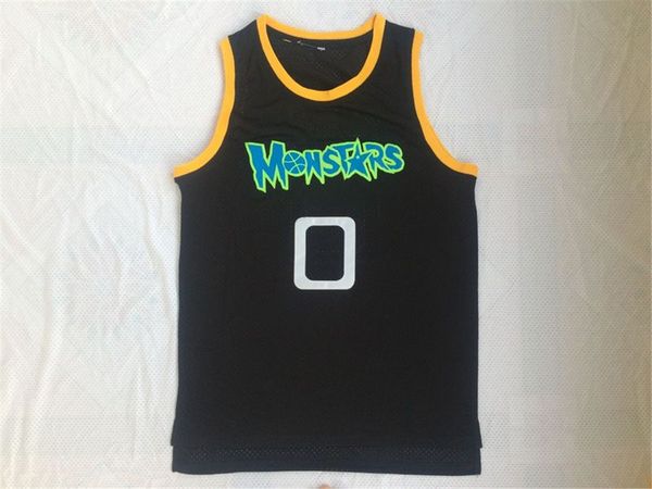 

tune squad space jam movie monstars #0 alien basketball jersey, Black