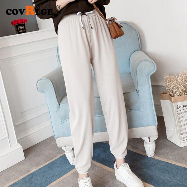

covrlge womens spring summer casual loose cool elastic high waist lenggings harem pants maiden students plus size -4xl wkx003, Black;white