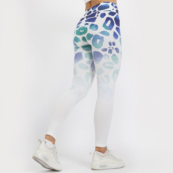 

женская gradient цифровой печати фитнес чернил круг бег gym yoga обтягивающие капри брюки, White;red